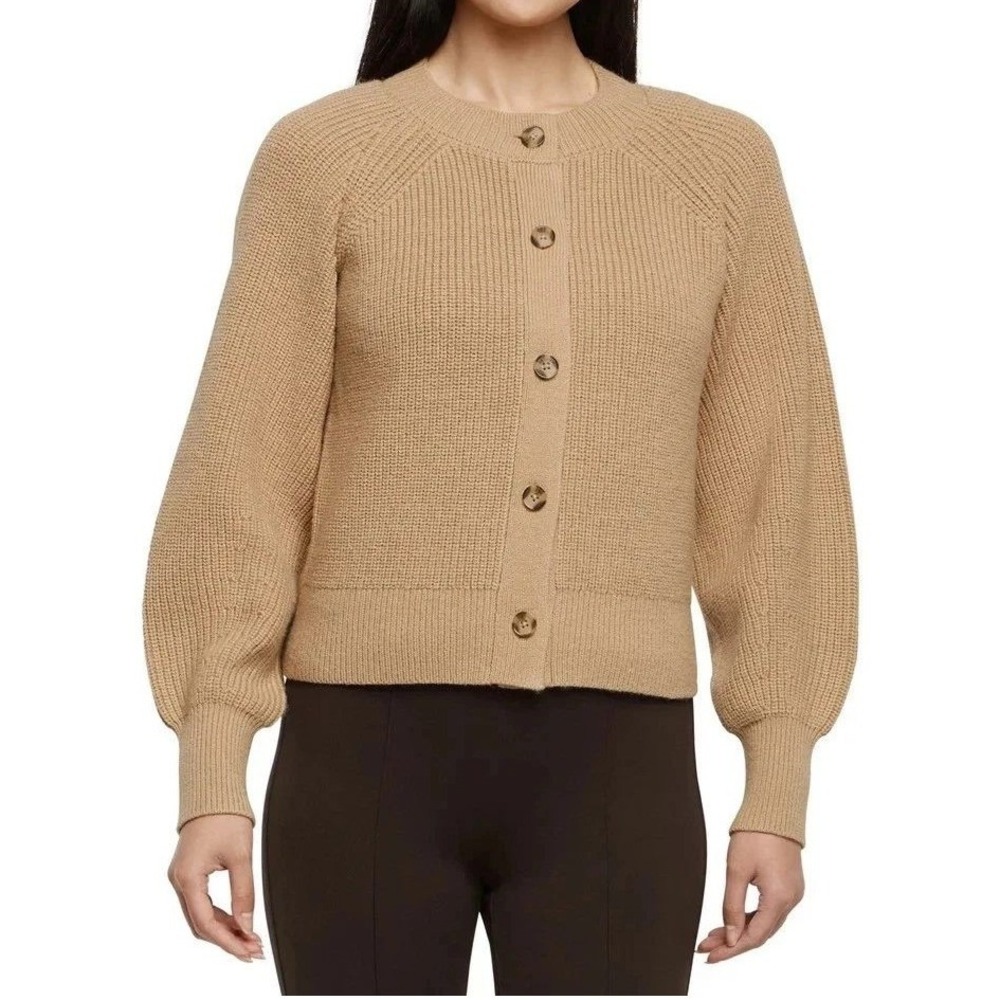 Banana Republic Women's XXL Brown Ribbed Cardigan Sweater